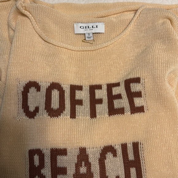 GILLI Coffee Beach Repeat Sweater Tan/Cream
Size small
100% Acrylic - Picture 3 of 6